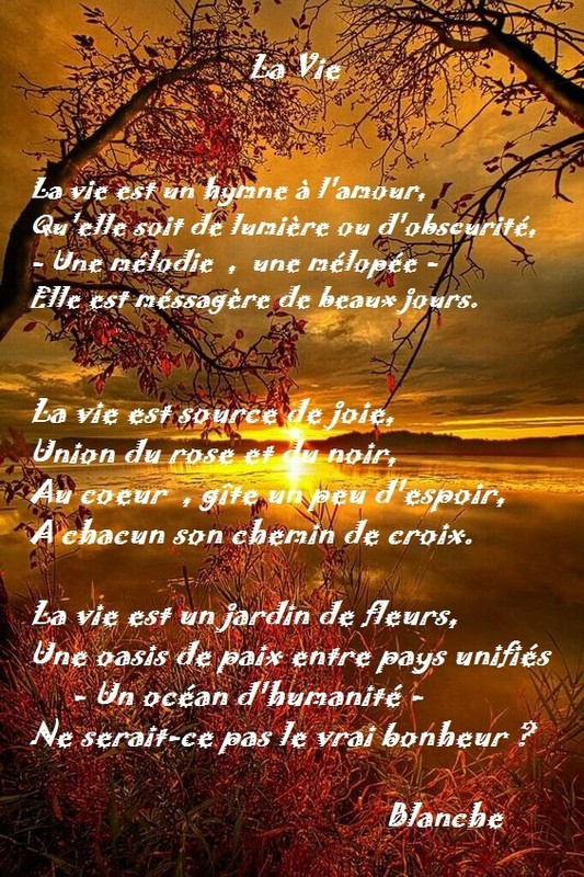 La vie promo poeme