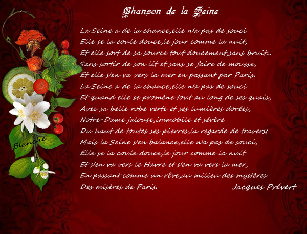 POEME-CHANSON DE LA SEINE